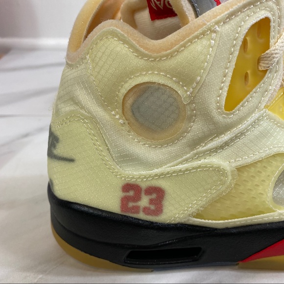 ❌SOLD❌ Off-White Jordan 5 Sail Nike x Virgil Abloh - Picture 13 of 16